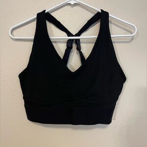 Fabletics v neck sports bra size M black